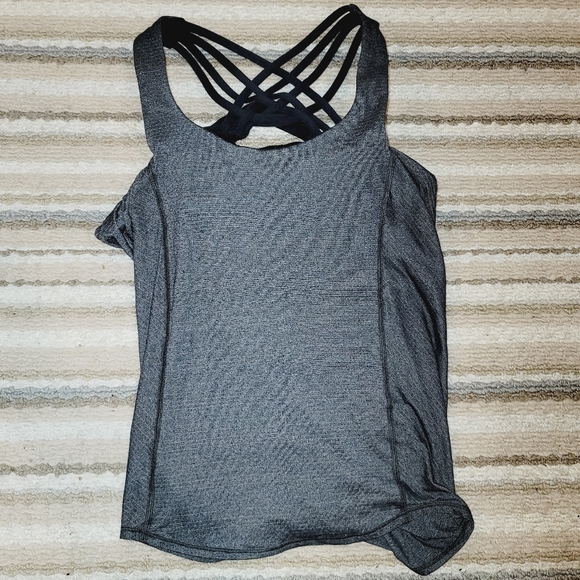 LULULEMON Free To Be Serene Criss Cross Straps Slouchy Back Yoga Tank Top 6 - Picture 7 of 9